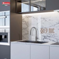 Vòi rửa bát dây rút Venice Gun Metal 4