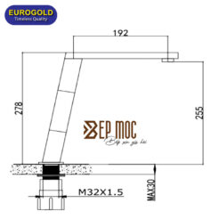 Vòi rửa bát nóng lạnh EUF128BR Eurogold 2