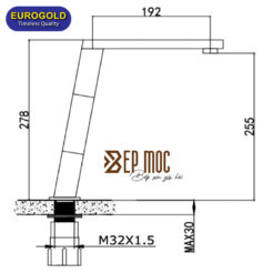 Vòi rửa bát nóng lạnh EUF128DR Eurogold 2