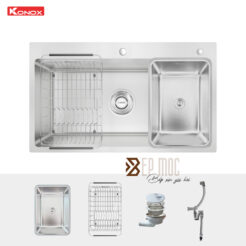 Chậu rửa bát 1 hố chống xước KN8248SO Dekor 2