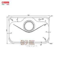 Chậu rửa bát chống xước phong cách Nhật TARI 7851SR 4