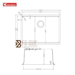 Chậu rửa bát phong cách Nhật bề mặt mịn Tari 6448SM 4
