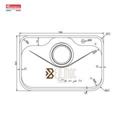 Chậu rửa bát phong cách Nhật bề mặt mịn Tari 7851SM 4