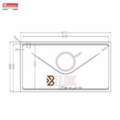 Chậu rửa bát phong cách Nhật bề mặt mịn Tari 8748SM 2