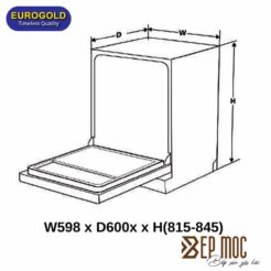 Máy rửa bát EUW85TL15B Eurogold 2