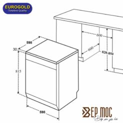 Máy rửa bát EUW86TL16BT Eurogold 2