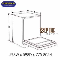Máy rửa bát EUW88TL15SPro Eurogold 2