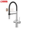 Vòi rửa bát thân mềm 3 đường nước Combi Chrome