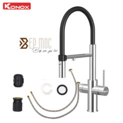 Vòi rửa bát thân mềm 3 đường nước Combi Chrome 2