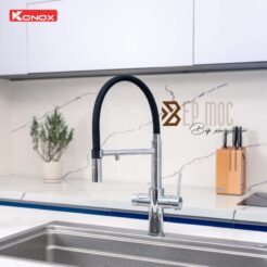 Vòi rửa bát thân mềm 3 đường nước Combi Chrome 4